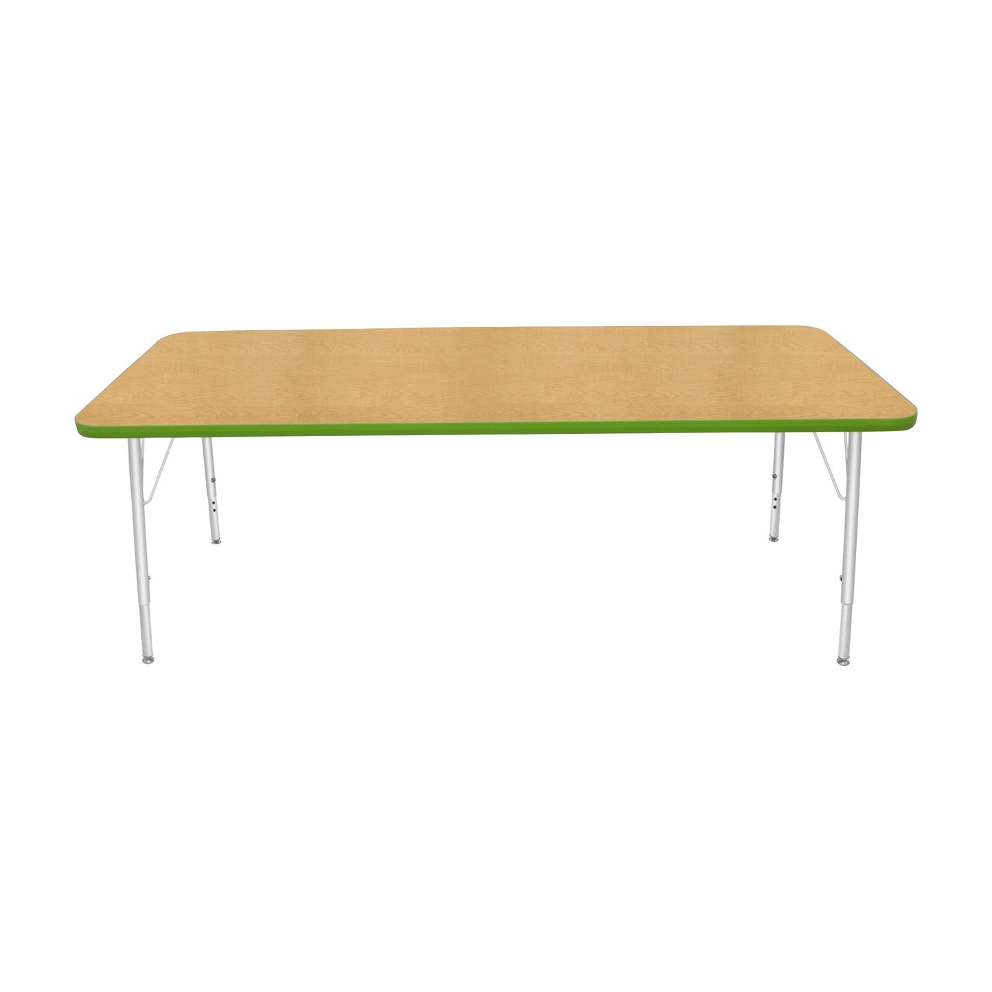 Mahar Creative Colors Small Rectangle Activity Table Preschool Height Adjustable Legs 72"W x 30"D x 17" - 25"H (MHR-3072LO)
