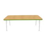 Mahar Creative Colors Small Rectangle Activity Table Preschool Height Adjustable Legs 72