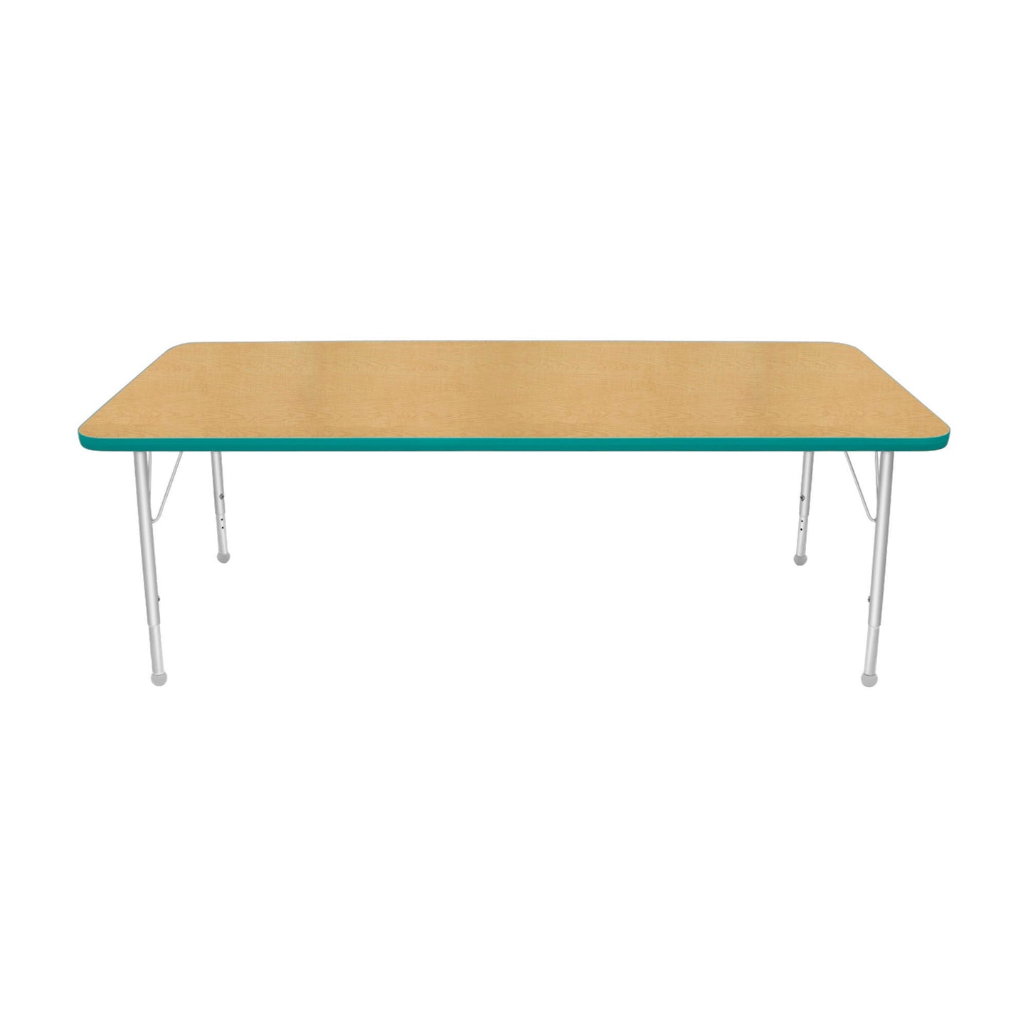 Mahar Creative Colors Small Rectangle Activity Table Preschool Height Adjustable Legs 72"W x 30"D x 17" - 25"H (MHR-3072LO)