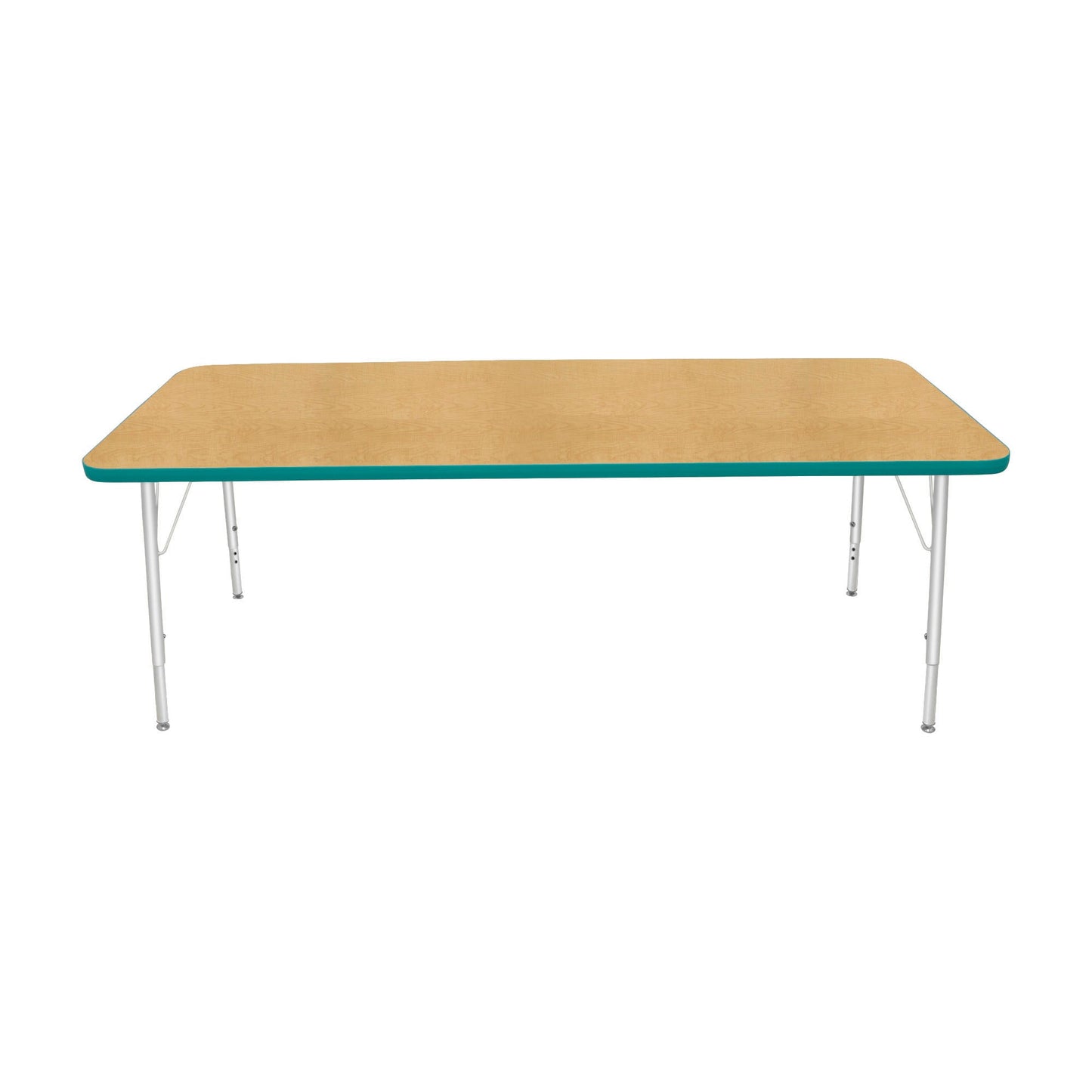 Mahar Creative Colors Small Rectangle Activity Table Preschool Height Adjustable Legs 72"W x 30"D x 17" - 25"H (MHR-3072LO)