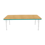 Mahar Creative Colors Small Rectangle Activity Table Preschool Height Adjustable Legs 72