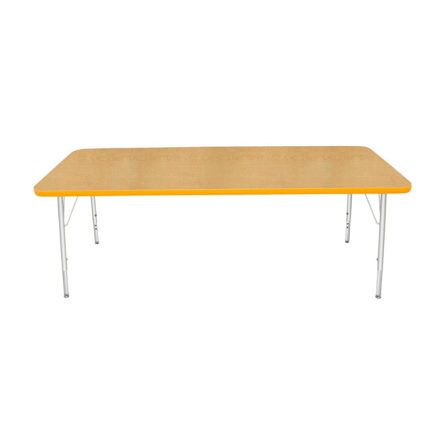 Mahar Creative Colors Small Rectangle Activity Table Preschool Height Adjustable Legs 72"W x 30"D x 17" - 25"H (MHR-3072LO)