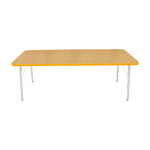 Mahar Creative Colors Small Rectangle Activity Table Preschool Height Adjustable Legs 72