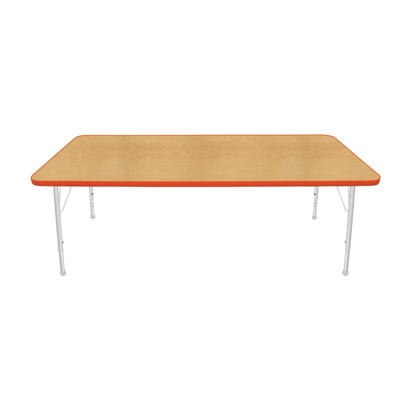 Mahar Creative Colors Large Rectangle Activity Table Preschool Height Adjustable Legs 72"W x 36"D x 17" - 25"H (MHR-3672LO)