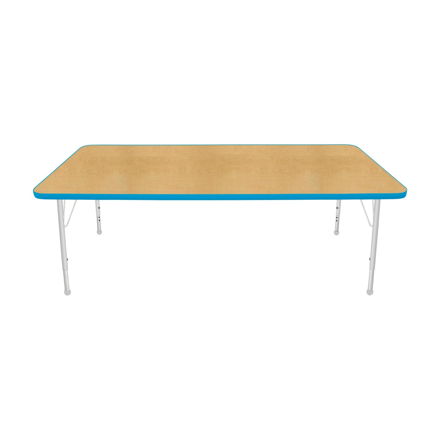 Mahar Creative Colors Large Rectangle Activity Table Preschool Height Adjustable Legs 72"W x 36"D x 17" - 25"H (MHR-3672LO)
