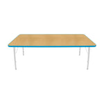 Mahar Creative Colors Large Rectangle Activity Table Preschool Height Adjustable Legs 72