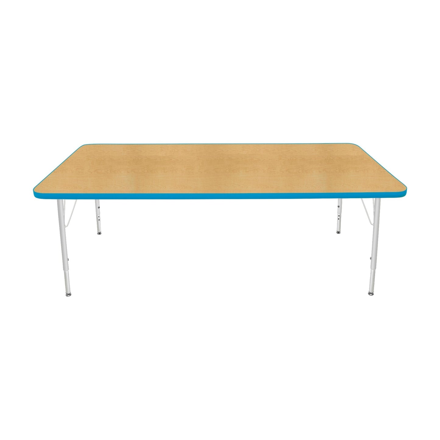 Mahar Creative Colors Large Rectangle Activity Table Preschool Height Adjustable Legs 72"W x 36"D x 17" - 25"H (MHR-3672LO)