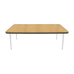 Mahar Creative Colors Large Rectangle Activity Table Preschool Height Adjustable Legs 72