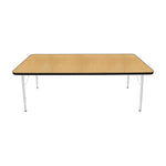 Mahar Creative Colors Large Rectangle Activity Table Preschool Height Adjustable Legs 72