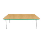 Mahar Creative Colors Large Rectangle Activity Table Preschool Height Adjustable Legs 72