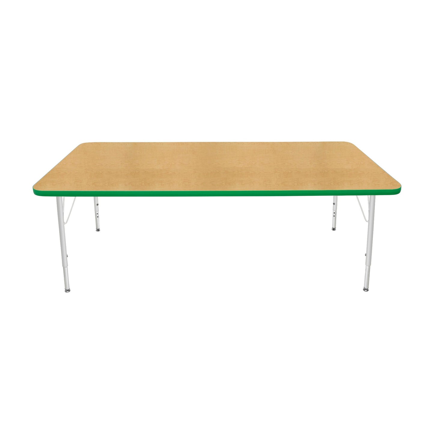 Mahar Creative Colors Large Rectangle Activity Table Preschool Height Adjustable Legs 72"W x 36"D x 17" - 25"H (MHR-3672LO)