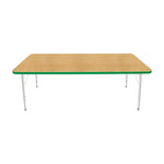 Mahar Creative Colors Large Rectangle Activity Table Preschool Height Adjustable Legs 72