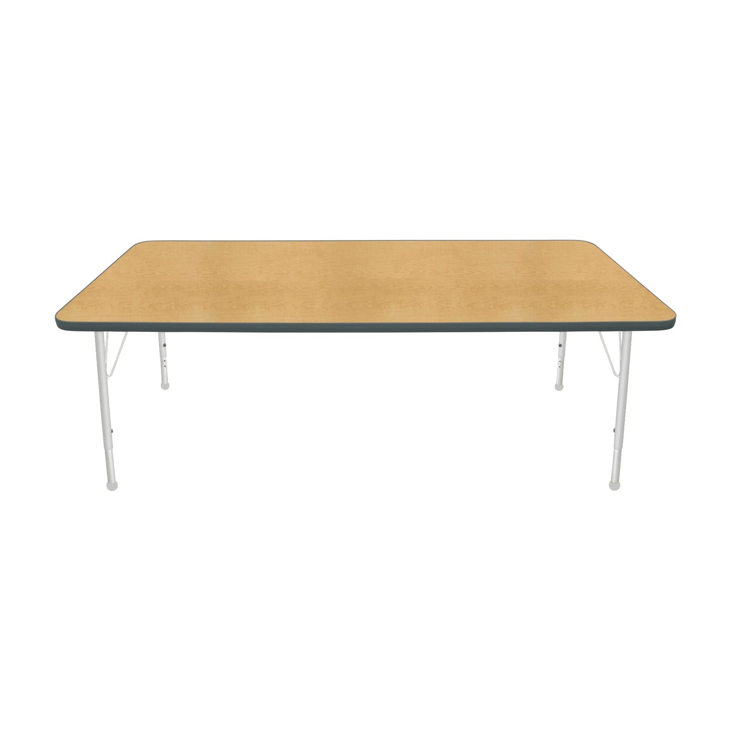 Mahar Creative Colors Large Rectangle Activity Table Preschool Height Adjustable Legs 72"W x 36"D x 17" - 25"H (MHR-3672LO)