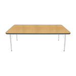 Mahar Creative Colors Large Rectangle Activity Table Preschool Height Adjustable Legs 72