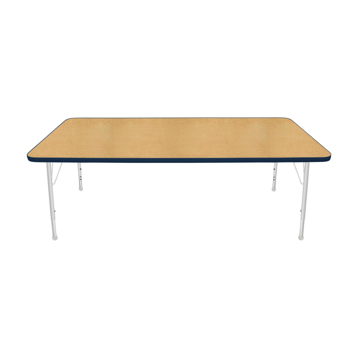 Mahar Creative Colors Large Rectangle Activity Table Preschool Height Adjustable Legs 72"W x 36"D x 17" - 25"H (MHR-3672LO)