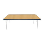 Mahar Creative Colors Large Rectangle Activity Table Preschool Height Adjustable Legs 72