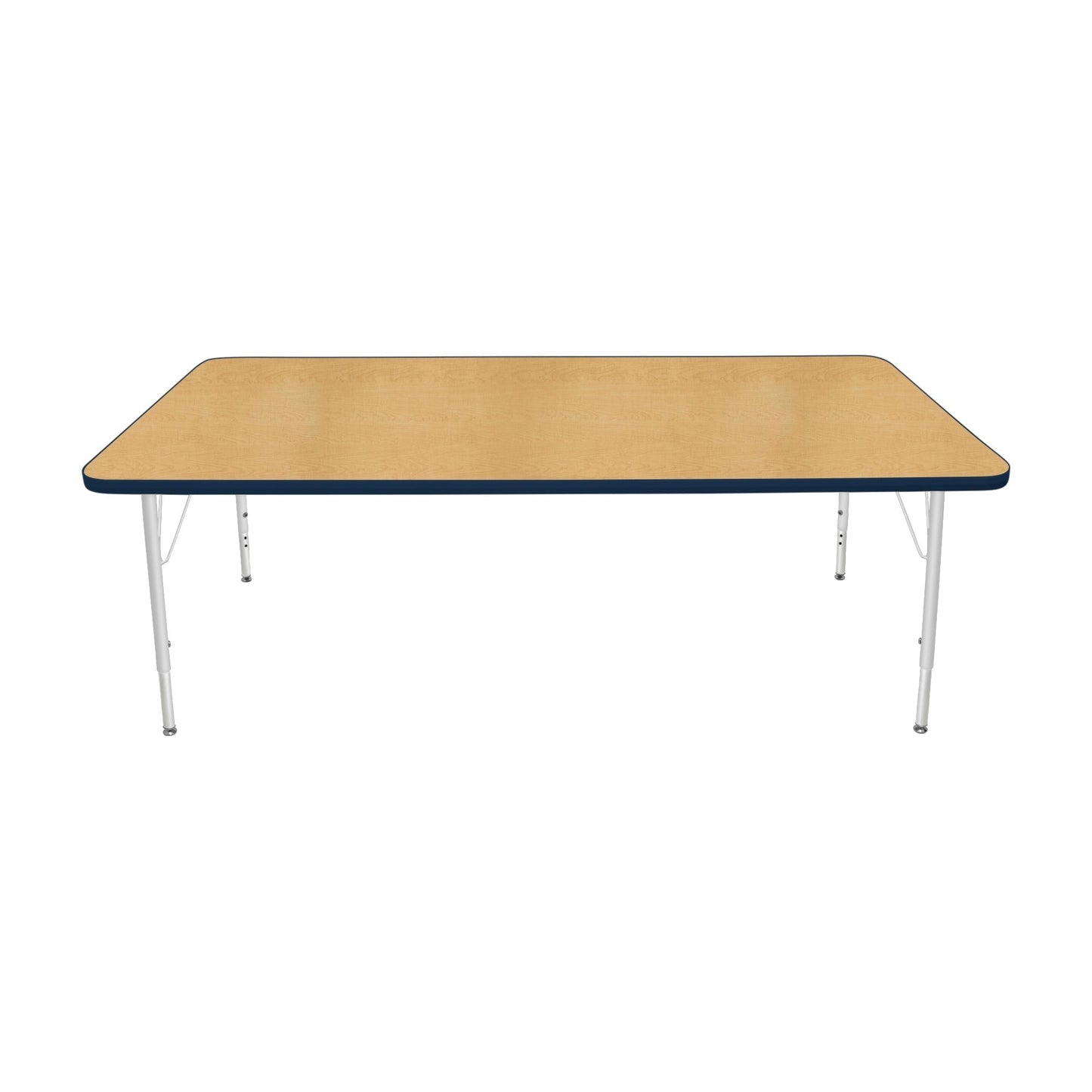 Mahar Creative Colors Large Rectangle Activity Table Preschool Height Adjustable Legs 72"W x 36"D x 17" - 25"H (MHR-3672LO)