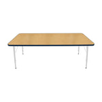 Mahar Creative Colors Large Rectangle Activity Table Preschool Height Adjustable Legs 72