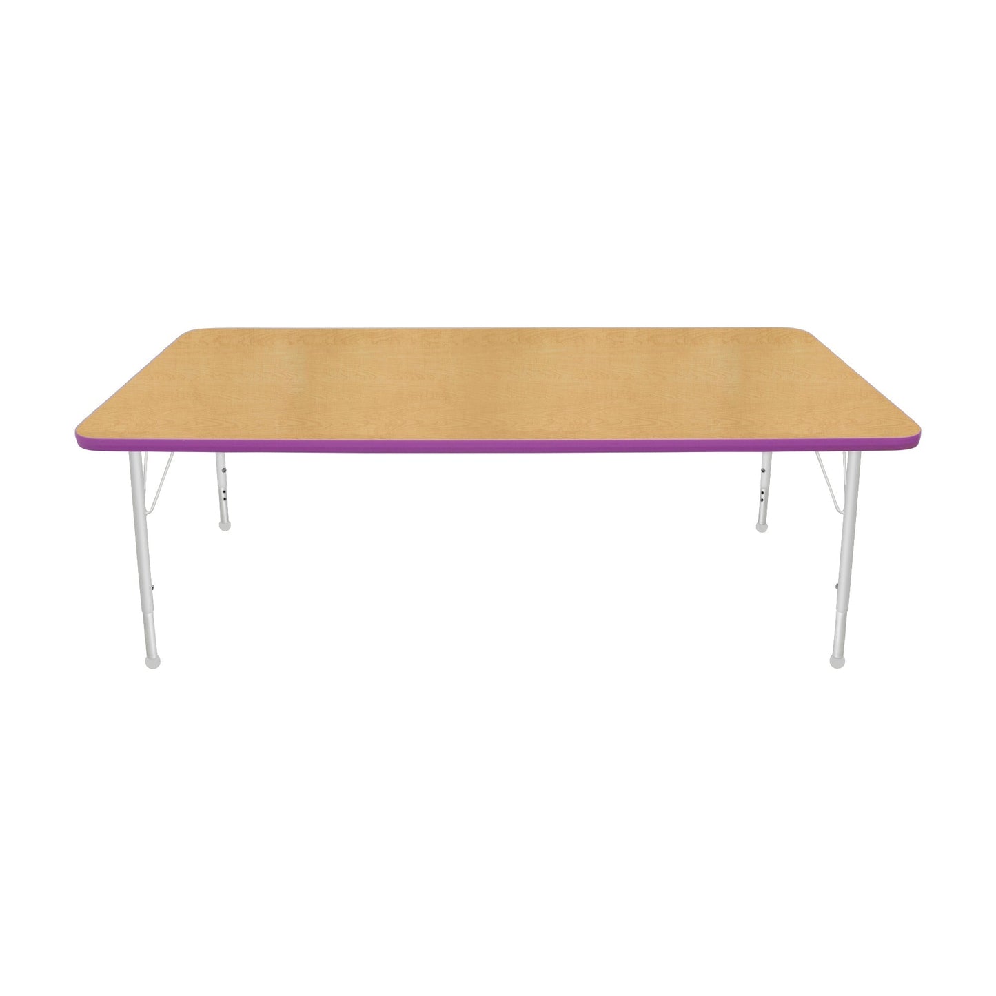 Mahar Creative Colors Large Rectangle Activity Table Preschool Height Adjustable Legs 72"W x 36"D x 17" - 25"H (MHR-3672LO)