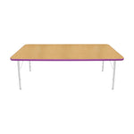 Mahar Creative Colors Large Rectangle Activity Table Preschool Height Adjustable Legs 72