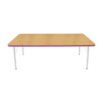 Mahar Creative Colors Large Rectangle Activity Table Preschool Height Adjustable Legs 72