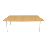 Mahar Creative Colors Large Rectangle Activity Table Preschool Height Adjustable Legs 72