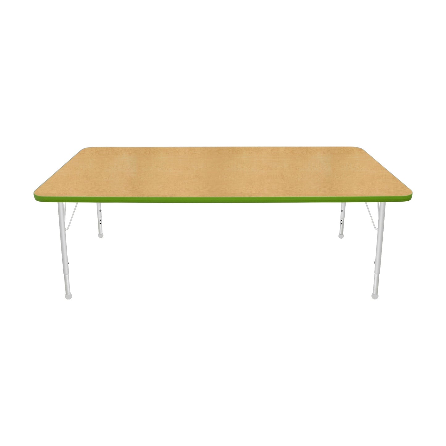 Mahar Creative Colors Large Rectangle Activity Table Preschool Height Adjustable Legs 72"W x 36"D x 17" - 25"H (MHR-3672LO)
