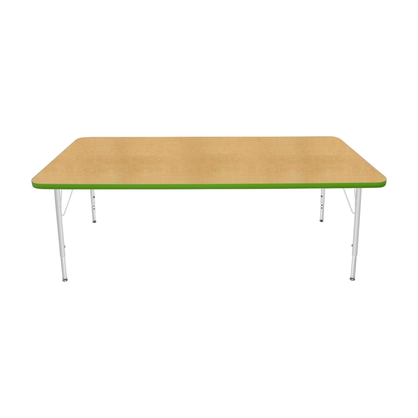Mahar Creative Colors Large Rectangle Activity Table Preschool Height Adjustable Legs 72"W x 36"D x 17" - 25"H (MHR-3672LO)