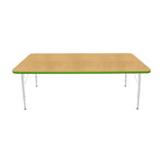 Mahar Creative Colors Large Rectangle Activity Table Preschool Height Adjustable Legs 72