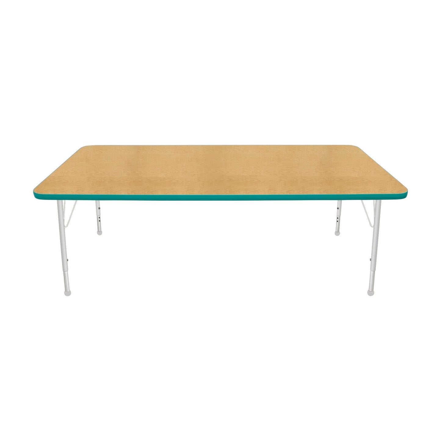 Mahar Creative Colors Large Rectangle Activity Table Preschool Height Adjustable Legs 72"W x 36"D x 17" - 25"H (MHR-3672LO)