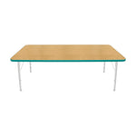 Mahar Creative Colors Large Rectangle Activity Table Preschool Height Adjustable Legs 72