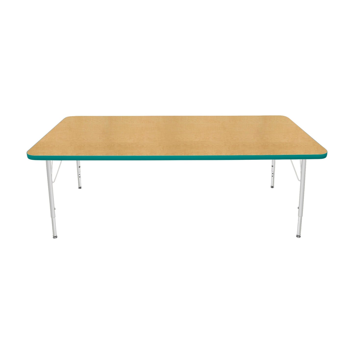 Mahar Creative Colors Large Rectangle Activity Table Preschool Height Adjustable Legs 72"W x 36"D x 17" - 25"H (MHR-3672LO)