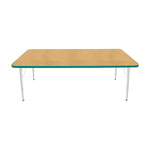 Mahar Creative Colors Large Rectangle Activity Table Preschool Height Adjustable Legs 72