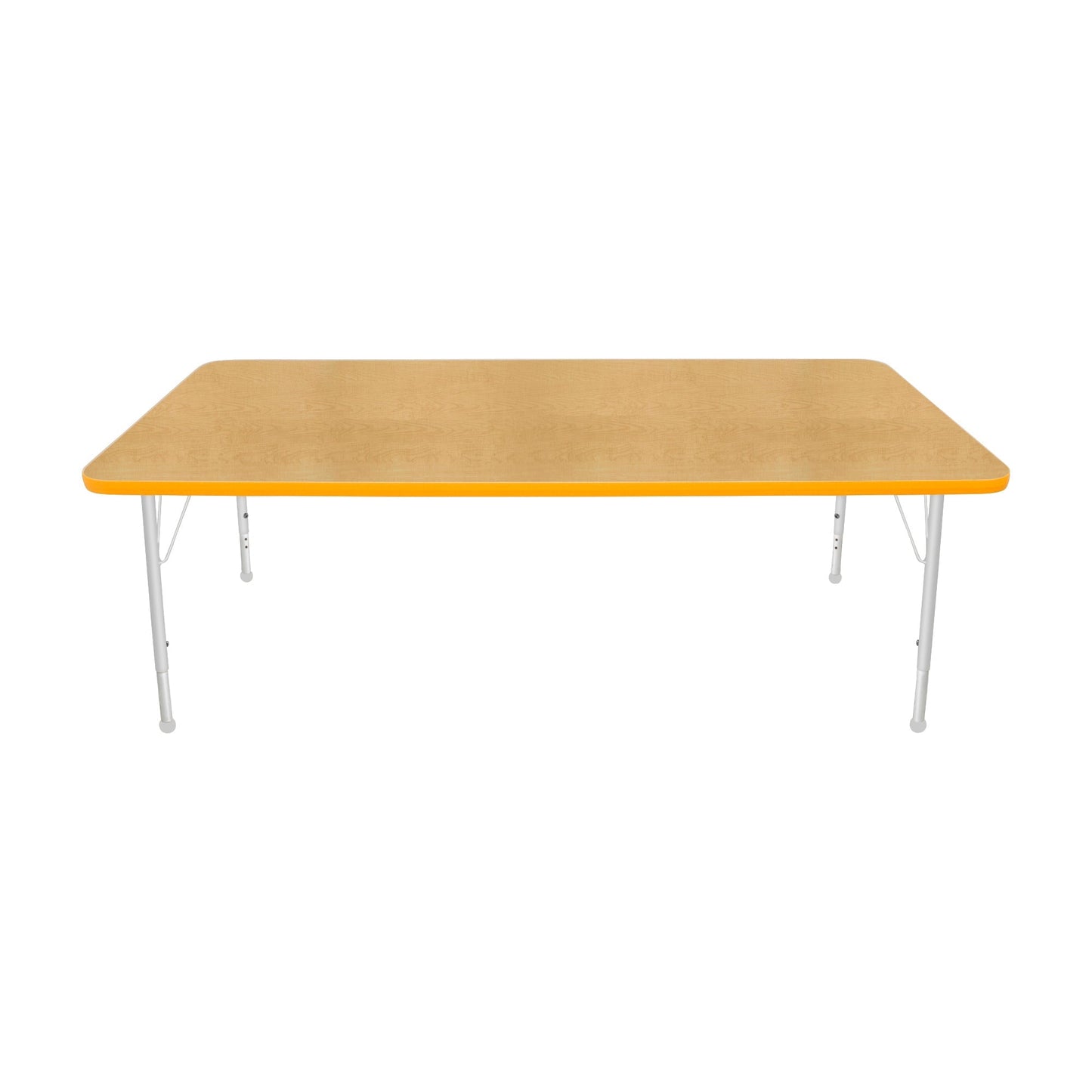 Mahar Creative Colors Large Rectangle Activity Table Preschool Height Adjustable Legs 72"W x 36"D x 17" - 25"H (MHR-3672LO)