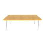 Mahar Creative Colors Large Rectangle Activity Table Preschool Height Adjustable Legs 72