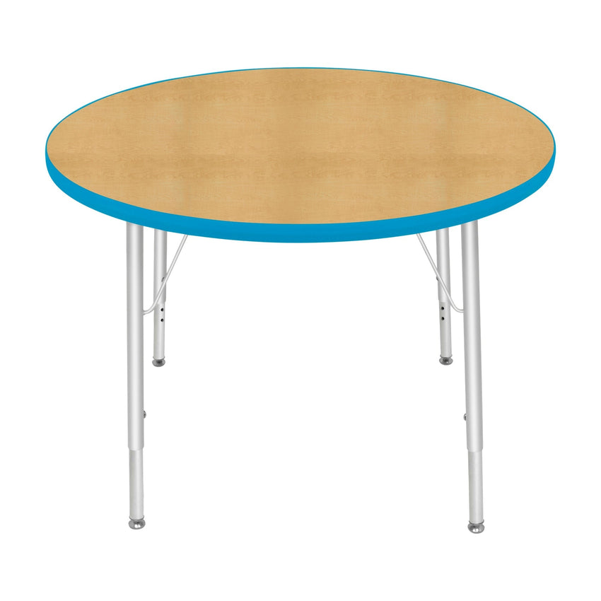 Mahar Creative Colors Round Activity Table Preschool Height Adjustable Legs 36"Dia x 17" - 25"H (MHR - 36RNLO) - SchoolOutlet