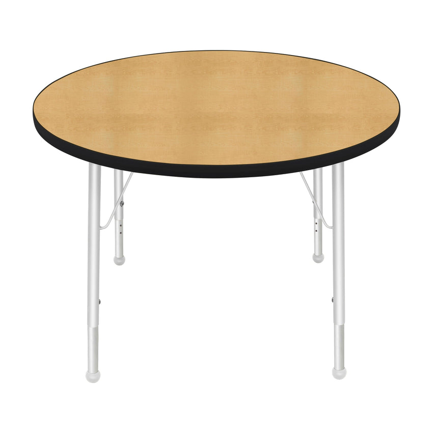 Mahar Creative Colors Round Activity Table Preschool Height Adjustable Legs 36"Dia x 17" - 25"H (MHR - 36RNLO) - SchoolOutlet