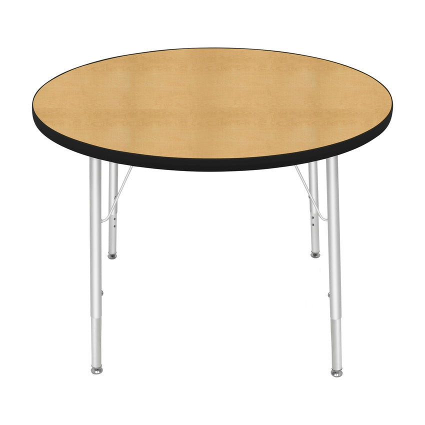 Mahar Creative Colors Round Activity Table Preschool Height Adjustable Legs 36"Dia x 17" - 25"H (MHR - 36RNLO) - SchoolOutlet