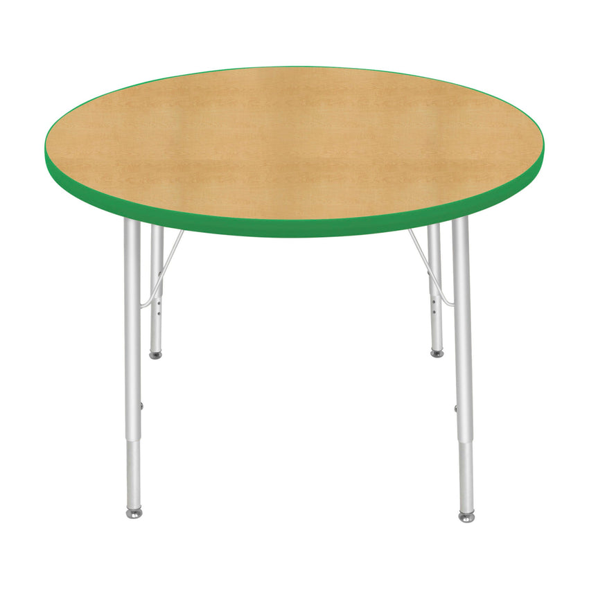 Mahar Creative Colors Round Activity Table Preschool Height Adjustable Legs 36"Dia x 17" - 25"H (MHR - 36RNLO) - SchoolOutlet