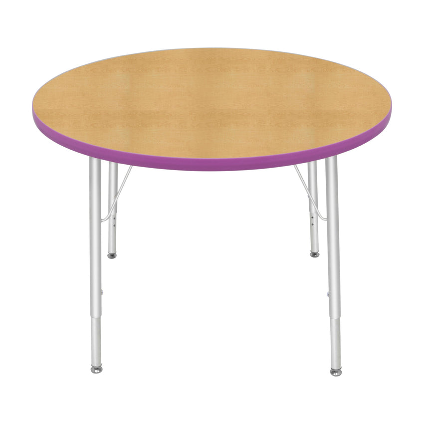Mahar Creative Colors Round Activity Table Preschool Height Adjustable Legs 36"Dia x 17" - 25"H (MHR - 36RNLO) - SchoolOutlet
