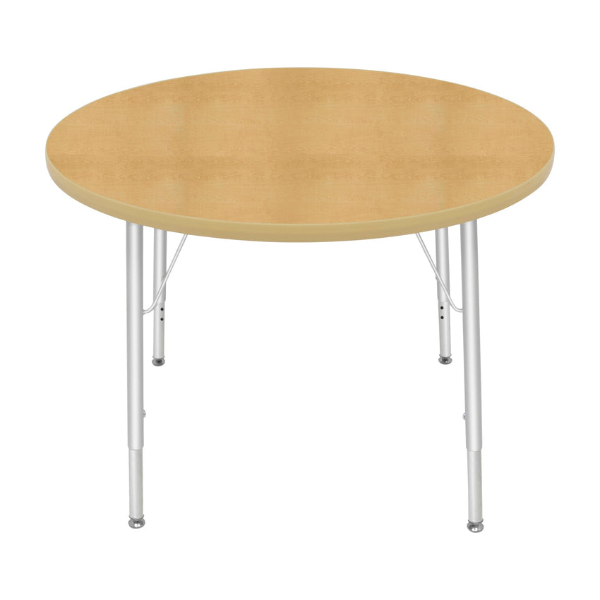Mahar Creative Colors Round Activity Table Preschool Height Adjustable Legs 36"Dia x 17" - 25"H (MHR - 36RNLO) - SchoolOutlet