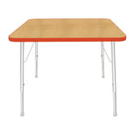 Mahar Creative Colors Square Activity Table Preschool Height Adjustable Legs 36