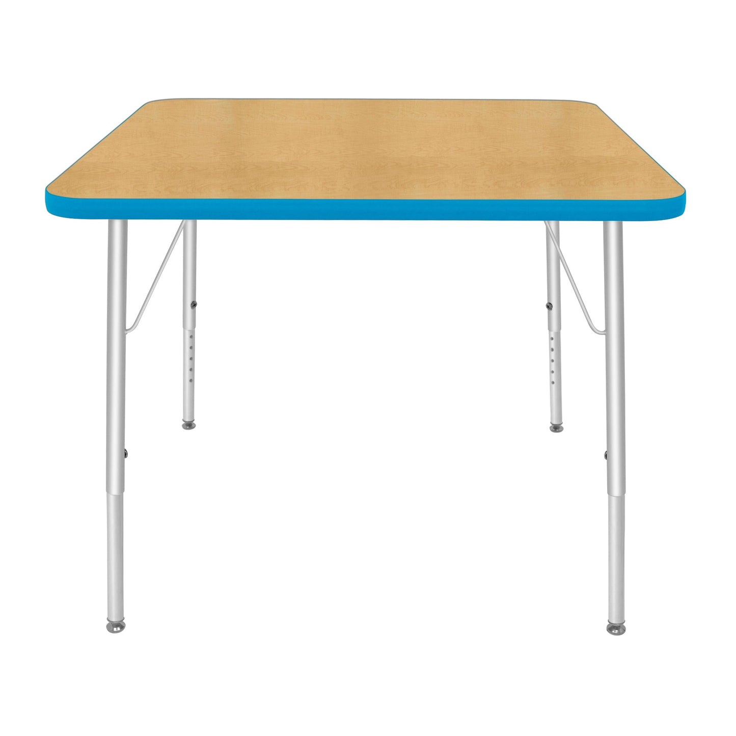 Mahar Creative Colors Square Activity Table Preschool Height Adjustable Legs 36"W x 36"D x 17" - 25"H (MHR-36SQLO)