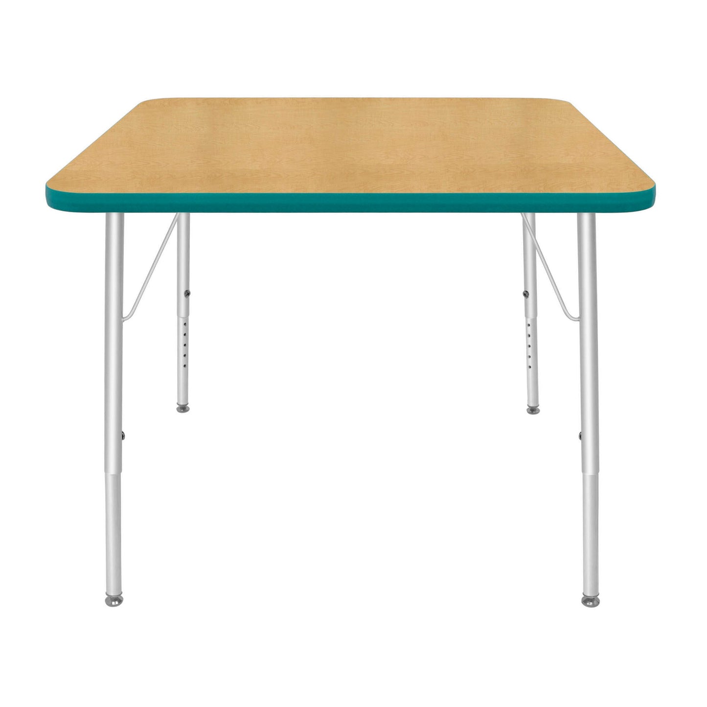 Mahar Creative Colors Square Activity Table Preschool Height Adjustable Legs 36"W x 36"D x 17" - 25"H (MHR-36SQLO)