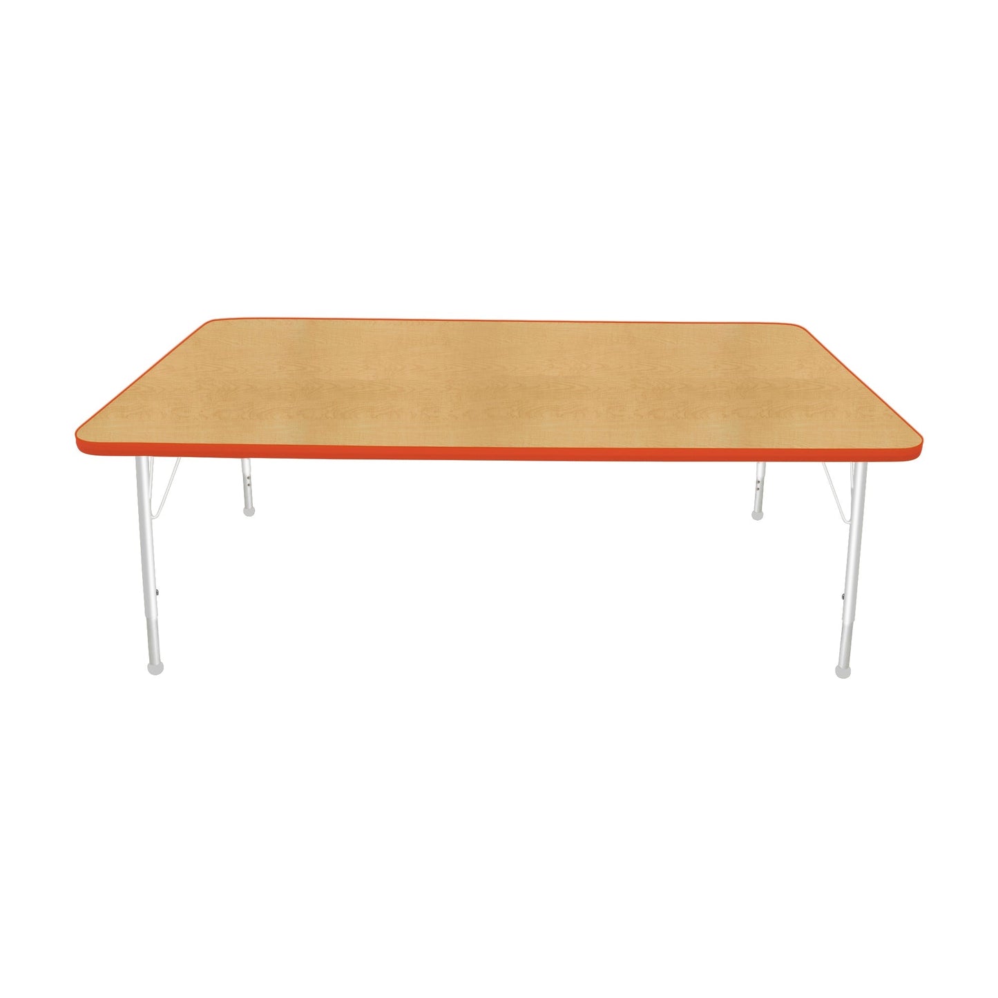 Mahar Creative Colors Large Rectangle Activity Table Preschool Height Adjustable Legs 72"W x 42"D x 17" - 25"H (MHR-4272LO)