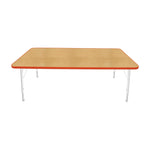 Mahar Creative Colors Large Rectangle Activity Table Preschool Height Adjustable Legs 72