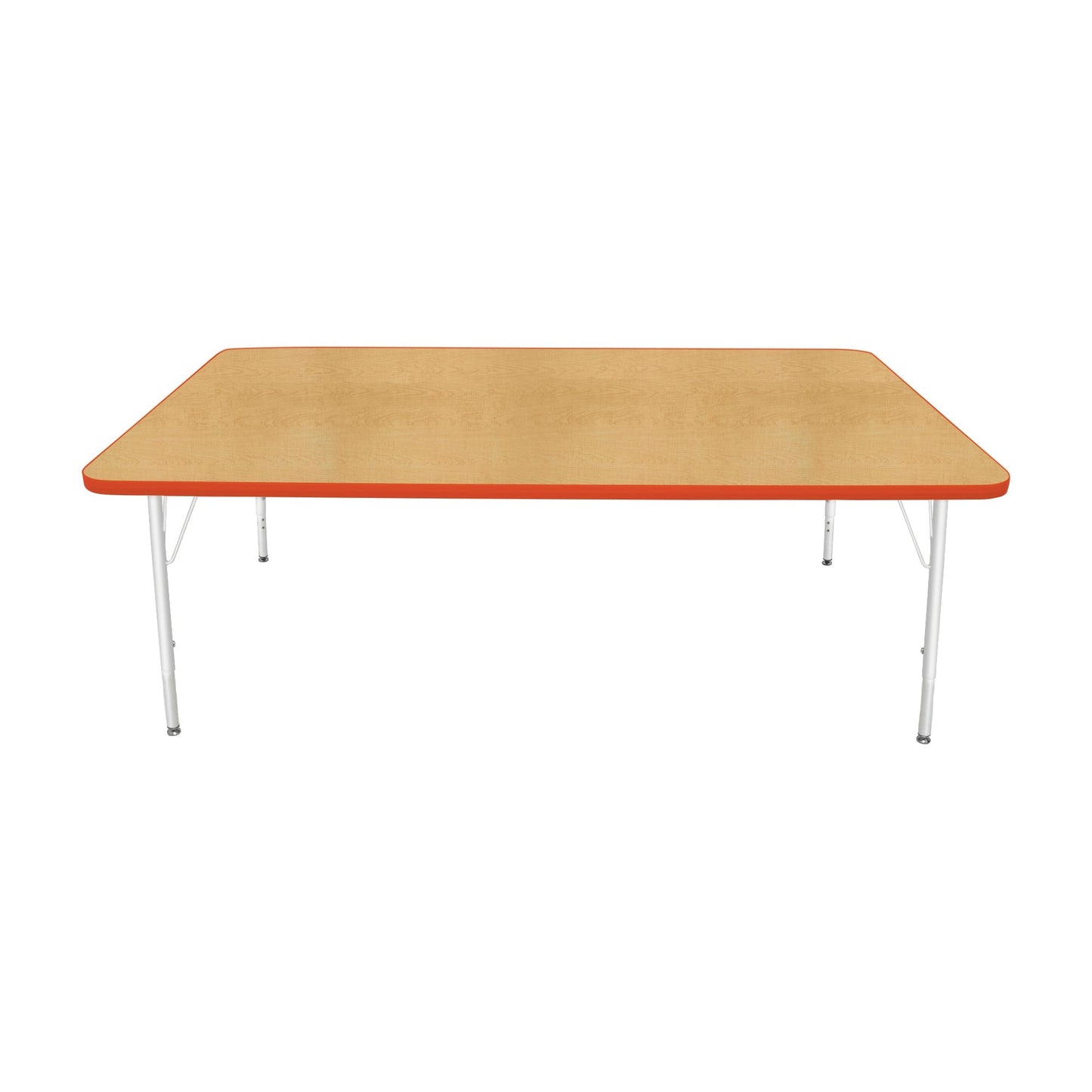 Mahar Creative Colors Large Rectangle Activity Table Preschool Height Adjustable Legs 72"W x 42"D x 17" - 25"H (MHR-4272LO)