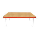 Mahar Creative Colors Large Rectangle Activity Table Preschool Height Adjustable Legs 72