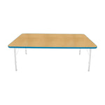 Mahar Creative Colors Large Rectangle Activity Table Preschool Height Adjustable Legs 72