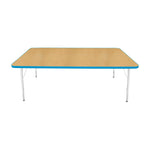 Mahar Creative Colors Large Rectangle Activity Table Preschool Height Adjustable Legs 72
